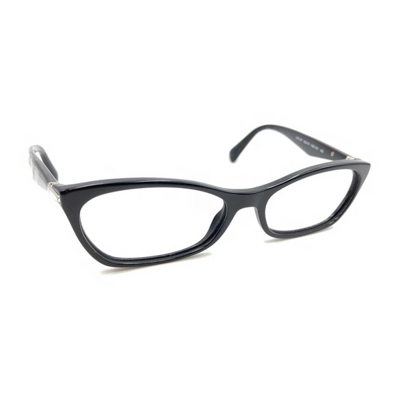 Prada VPR 15P 1AB-1O1 Black Cat Eye Eyeglasses Frames 53-16 135 Italy Designer - Picture 1 of 12